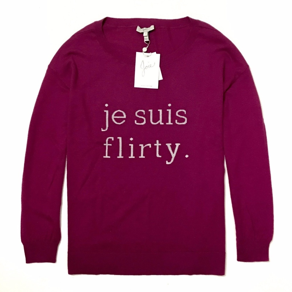 Joie 'Je Suis Flirty' Eloisa Fuchsia Sweater